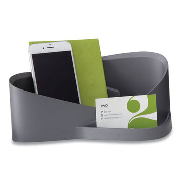 Advantus Silhouette Canyon Caddy, 3-compartment, 9.3 X 5.1 X 4.2, Gray freeshipping - TVN Wholesale